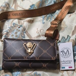 Valentino Orlandi Dark Brown Crossbody Bag